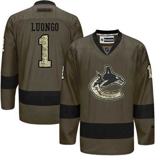 Glued Vancouver Canucks #1 Roberto Luongo Green Salute to Service NHL Jersey,We sell and wholesale Glued Vancouver Canucks #1 Roberto Luongo Green Salute to Service NHL Jersey on line form chian!